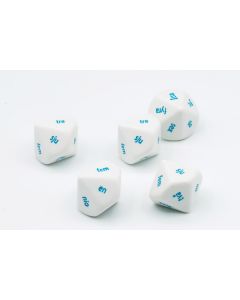 10 sided Schwedish word number dice 1 to 10