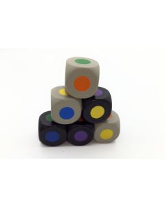 Color dice of width 16 mm-