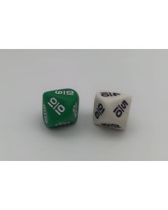 Fraction dice plastic 10-sided