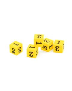 Foam dice numbers