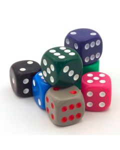 Plastic dice rounded 15 mm