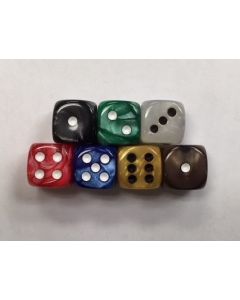 plastic dice 12 mm opaque