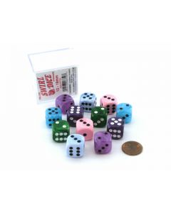 plastic dice 12 mm swirl