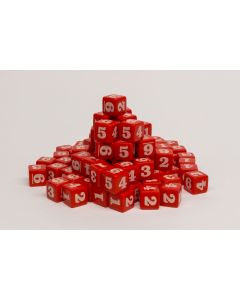 100 Number dice red