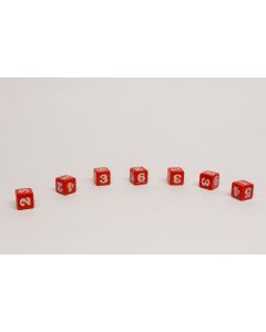 Zahlenwürfel aus Kunststoff
