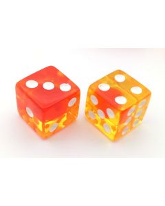 Plastic dice D6 Flaming Inferno