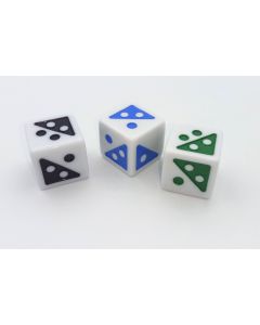 Plastic dice 1-2-2-3-3-4