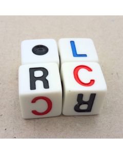 Buchstabenwürfel LCR (Left Center Right) - Richtungswürfel