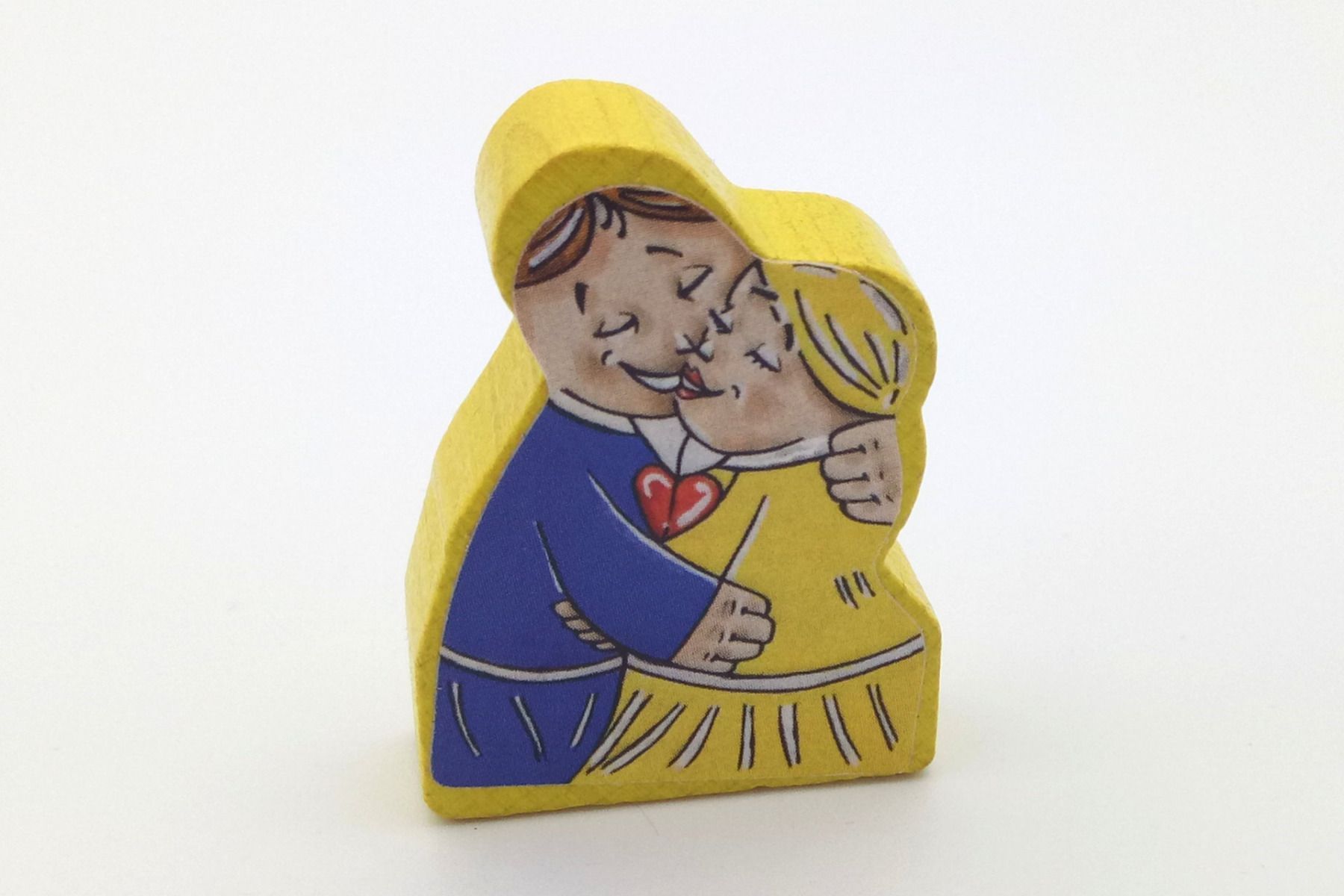 Spielstein mit Aufkleber - Liebespaar