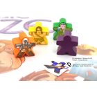 Meeples mit Aufklebern für Magic Maze