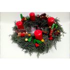 Adventskranz mit Spielmaterial