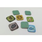 Square 22x22 mm with imprint- from100 pieces