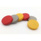 1,000 Wooden discs 21x4 mm red