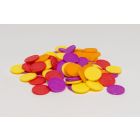 50x Sets of plastic coins in 4 colors = 8.000 pcs