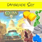 Cover des Cuba-Brettspiels plus ein Bild der nötigen Materialien