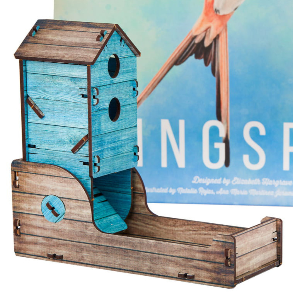 Wooden bird tower for Wingspan